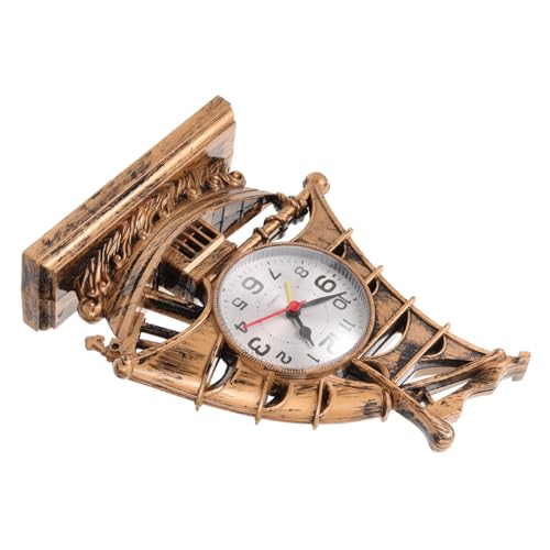 VINTORKY Segelboot Skulptur Wecker Luxuriöse Retro Tischuhr aus Hochwertigem Material Dekorative Uhr für Wohnzimmer und Büro Kompakte Langlebig und ohne Batterie von VINTORKY