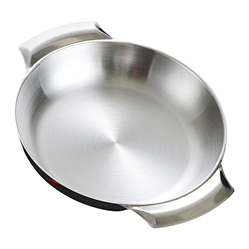 VINTORKY Snackplatte Lebensmittelechte Servierschale Silber mit Griffen für Snacks Desserts Steaks und Bruchfest und Leicht zu Reinigen von VINTORKY