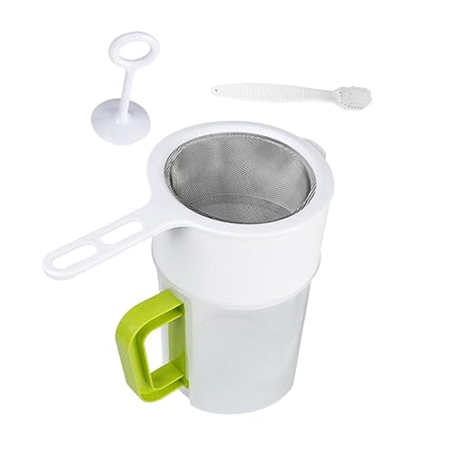 VINTORKY Sojamilchfilterbecher Nussmilchfilter-Set Saftsieb Fruchtsaftsieb für Sojamilch Tee Edelstahl-Netzfilter von VINTORKY