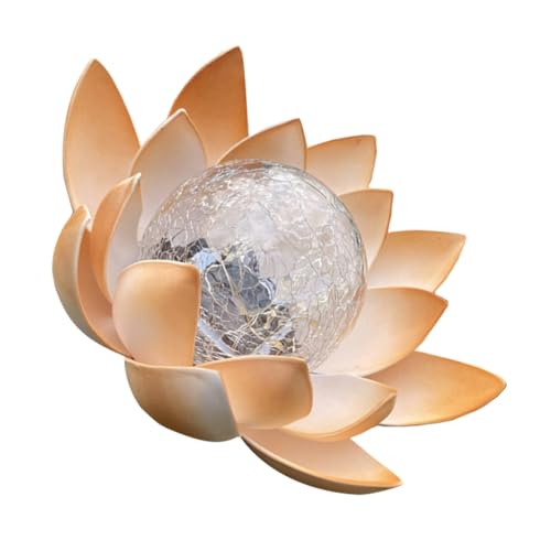VINTORKY Solar Lotus Lampe Wasserdichte Gartenleuchte Für Außenbereiche Dekorative Solarlampe Für Garten Patio Terrasse Und Energieeffizient Beleuchtung Für Wege Und Gärten von VINTORKY