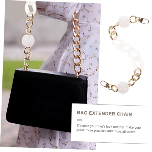 VINTORKY Vintage Acryl Handtaschenkette Ersatzriemen Transparent Satiniert Stabile Barock Kurzgriffkette für Damen Taschen Modischer Trageriemen zur Handtaschen Erneuerung von VINTORKY