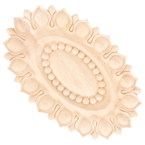 VINTORKY Vintage Chic Holzapplikation Unlackierte Holzornamente für Möbel Dekoratives Schnitzerei Onlay zur Wohnraumgestaltung von VINTORKY