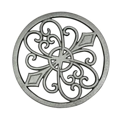 VINTORKY Vintage Gusseisen Untersetzer Runde Isoliermatte mit Dekorativem Muster Hitzebeständige rutschfeste Trivet für Küche und Esszimmer von VINTORKY
