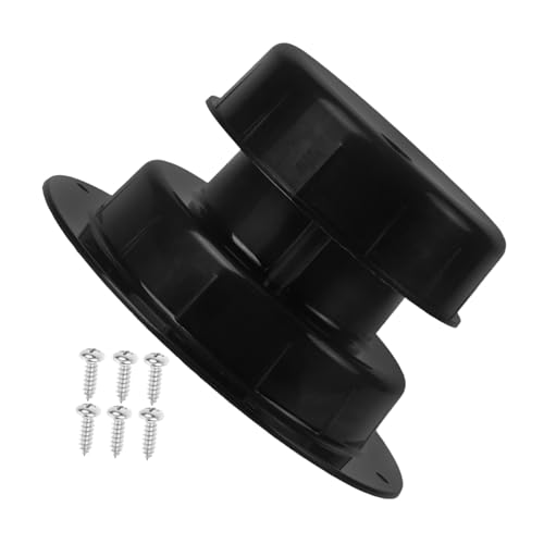 VINTORKY Wohnmobil Dachentlüftungskappe mit Schrauben Langlebige Schwarze Einfache Montage Verbesserte Luftzirkulation Kompatibel für Camping rv Belüftungsrohre Witterungsbeständig und von VINTORKY