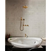 Unlackiertes Messing Duschsetkopf Und Handset von VINTOUCHFIXTURES