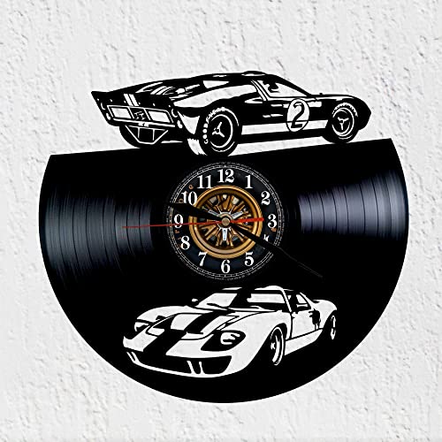 VINY WOODY Wanduhr Vinyl Scheibe Silhouette Rennwagen 60er Jahre VINY WOODY Wanduhr Vinyl Scheibe Silhouette Rennwagen 60er Jahre von VINY WOODY