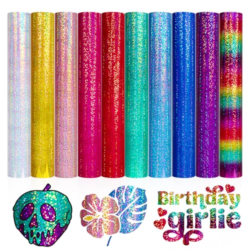 VINYL FROG Glitzer Vinylfolie Plotter 10 Stück Permanentes Plotterfolie Vinyl 30,5 x 30,5 cm Selbstklebende Folie für Dauerhaften Aufklebern, Schilder und Anderen Bastelprojekte VINYL FROG Glitzer Vinylfolie Plotter 10 Stück Permanentes Plotterfolie Vinyl 30,5 x 30,5 cm Selbstklebende Folie für Dauerhaften Aufklebern, Schilder und Anderen Bastelprojekte von VINYL FROG