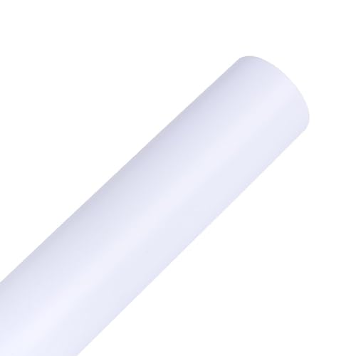VINYL FROG Vinylfolie Plotter Matt Weiß Plotterfolie Vinyl 30,5cm x 305cm Opal-weiß Selbstklebende Folie für DIY-Geschenke, Tasse, Fenster, Keramik, Kunststoff von VINYL FROG