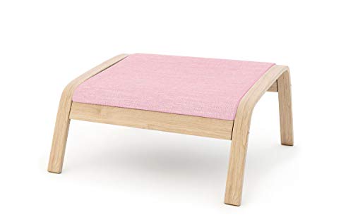 Vinylla Ersatzbezug für Ikea Poang Stuhl (Fußhocker Design 2, Polyester - Rosa) von VINYLLA