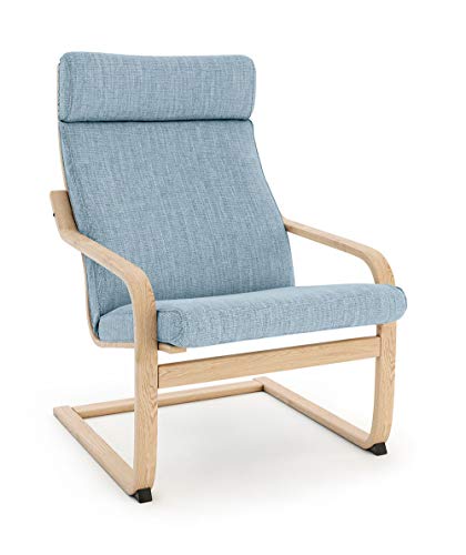 Vinylla Ersatzbezug für Ikea Poang Stuhl (Kissen-Design 3, Polyester, Hellcyan) von VINYLLA