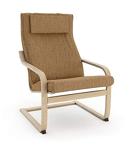 Vinylla Ersatzbezug für Ikea-Sessel Poang (Kissen Design 2, Polyester - Khaki) von VINYLLA