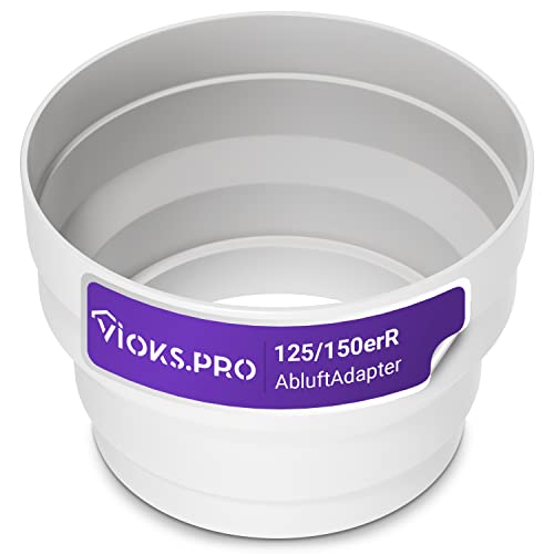 Vioks.pro Klimaanlage Abluftschlauch Adapter 150mm / 125mm - Reduzierstück Abluftschlauch 150mm - Verbinder Lüftungsrohr Dunstabzug/Klimagerät von Vioks.pro