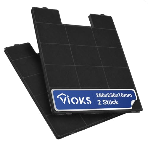 Aktivkohlefilter Abluft 2x SET Filter Dunstabzugshaube Zuschneidbar Ersatz für Amica KF 17131 & KF 17133 Kohlefilter Zuschneidbar/Dunstfilter Abzugshaube/Cleanair Aktivkohlefilter/Flachfilter von VIOKS