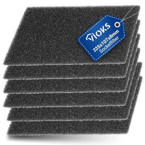 VIOKS 6x Schwammfilter Trockner 225x107x8mm Ersatz für Whirlpool Filter 481010354757 - Bauknecht Trockner Filter & Filter für Whirlpool Wäschetrockner von VIOKS