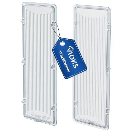 VIOKS 2x Lampenabdeckung 175x60mm Ersatz für BOSCH 00264984 Lampen Abdeckung Dunstabzugshaube Bosch Abdeckung Lampen für Dunstabzugshauben Siemens Neff Constructa von VIOKS