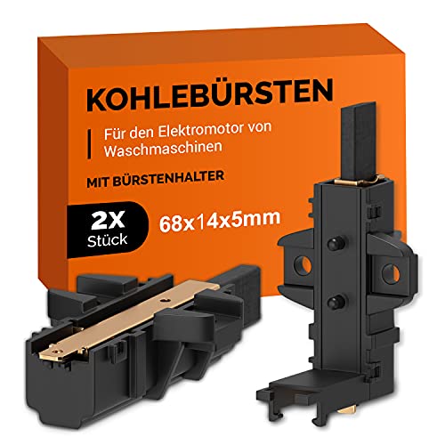 Motorkohlen 2 Stück Kohlebürsten Ersatz für 405505048/0 4055050480 Kohlen mit Halterung AMP Geeignet für 379441100-3/3794411003 Welling-Motor Waschmaschine von VIOKS