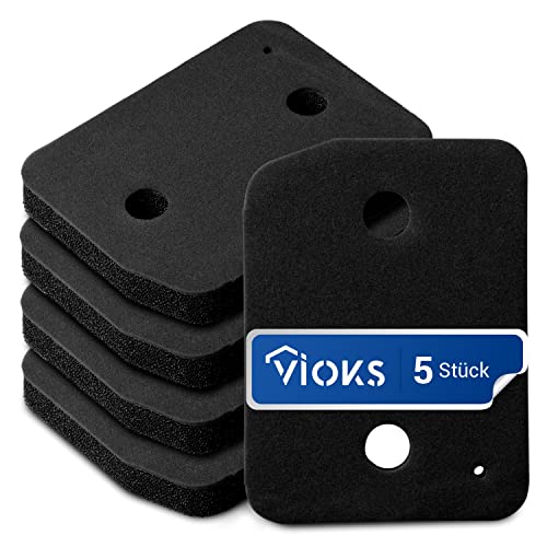 VIOKS Trockner Wärmepumpentrockner Filter Set 5x Ersatzfilter 207x155mm Ersatz für Мiele 9164761 Sockelfilter für Wäschetrockner Kondenstrockner von VIOKS