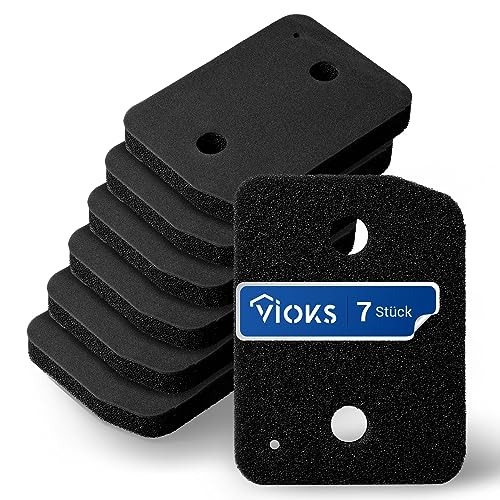 VIOKS Trockner Kondenstrockner 7x Schaumstoff Filter Set 207x155mm Ersatz für Mielе 9164761 Trockner Filter für Trockner Wärmepumpentrockner von VIOKS