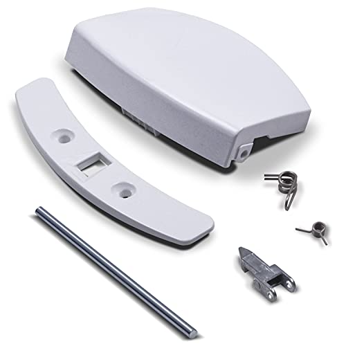 VIOKS Türgriff/Griff/Türhandgriff Ersatz für AEG Electrolux komplett für Waschmaschine 405508700/3, 4055087003 Handgriff/Fenstergriff/Handgriff Set mit Schließnase für Waschmaschinen AEG von VIOKS