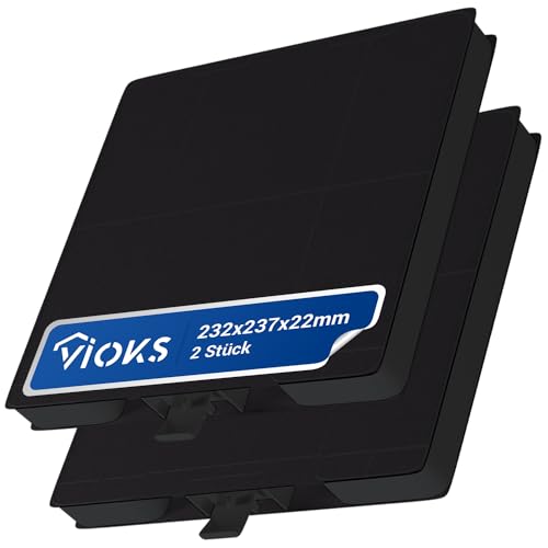 VIOKS 2 Stk Aktivkohlefilter Dunstabzugshaube 232x237x22mm Ersatz für Bosch DHZ5326 11026769 00705431 LZ53251 Z5101X1 - Carbon Filter für Dunstabzugshauben Bosch Neff Constructa von VIOKS