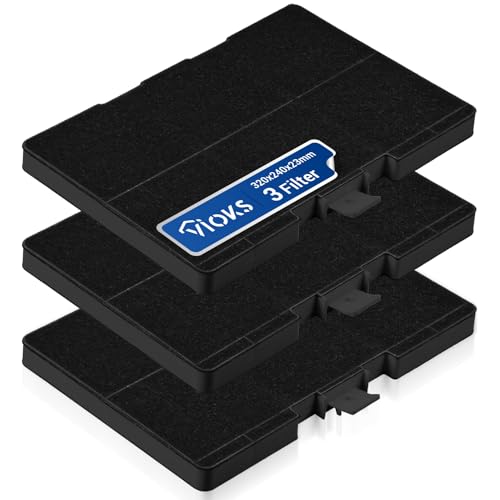 VIOKS Abzugshaube Filter Umlufthaube Set 3x Ersatz für Bosch Aktivkohlefilter 11026771 DHZ5346 00705432 LZ53451 Z5102X1 & Kohlefilter Dunstabzugshaube Filter für Abzugshaube von VIOKS