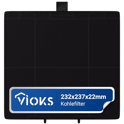 VIOKS Aktivkohlefilter Dunstabzugshaube 232x237x22mm Ersatz für Bosch DHZ5326 11026769 00705431 LZ53251 Z5101X1 - Filtermatte Filter für Dunstabzugshaube Neff Constructa Bosch von VIOKS