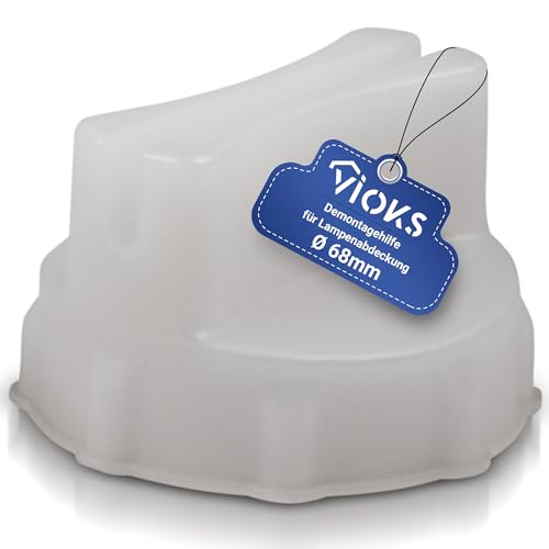VIOKS Aufschraubhilfe Demontagehilfe für Lampenabdeckung 68mmØ Ersatz für Bosch Siеmens 00647309 647309 - Demontagehilfe Backofenlampe Glas Abdeckung - Demontage der Glashaube Backofenlampe im Ofen von VIOKS