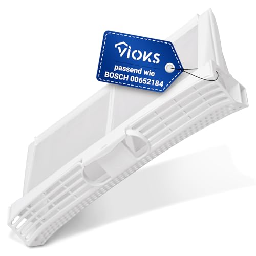VIOKS Flusensieb für Trockner Ersatz für Bosch Flusensieb 00652184 652184 Quelle 01000435 / Flusenfilter Wäschetrockner Maxx 6/7 sensitive Avantix Logixx iQ500 iQ300 extraKlasse von VIOKS