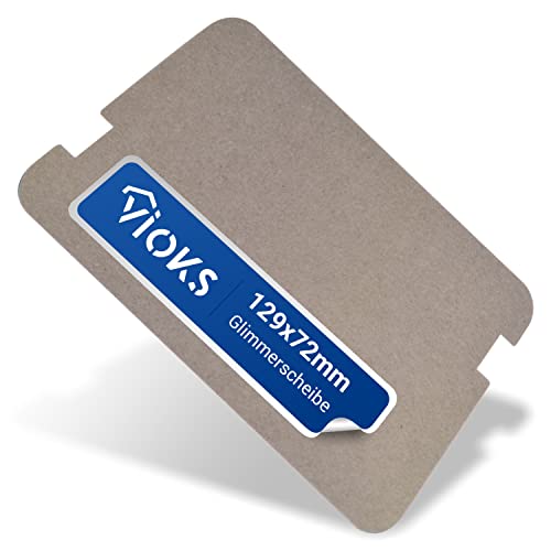 VIOKS Glimmerscheibe Mikrowelle 129x72mm Ersatz für Glimmerplatte Sharp PCOVPA309WRE0 - Glimmer Hohlleiterabdeckung Mikrowelle Universal Zuschneidbar von VIOKS