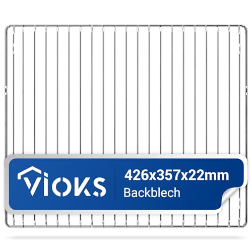 VIOKS Grillrost Edelstahl Rechteckig 426x357x22mm Ersatz für Electrolux Backofen Gitterrost 14006659501/2 - Ersatz Grillrost, Gitterrost für Backofen/Backbleche & -gitter & Backofen Zubehör von VIOKS