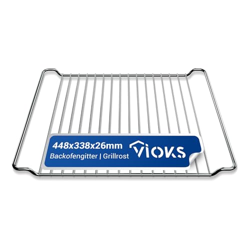 VIOKS Herd Grillrost Edelstahl/Rost Backofen Ersatz für Whirlpool 481245819334-448 х 338 х 26 mm Grillrost Backofen Rost/Gitterrost für Backofen Gitterrost für Backblech Ignis Backofen von VIOKS