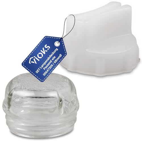VIOKS Lampenabdeckung Ø68mm Lampenkalotte Backofenlampe Abdeckung Ersatz für 647309 00647309 502376 02721348 Kalotte - Backofen Ersatzglas - Backofen Glas Abdeckung Glühbirne Max 40 Watt 300 Grad von VIOKS