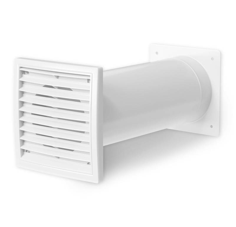 VIOKS Mauerkasten Mauerdurchführung 100erR Rund-Anschlusssystem ausziehbar, mit Rückstauklappe und Außengitter weiß für Ablufttrocknern VIOKS Mauerkasten Mauerdurchführung 100erR Rund-Anschlusssystem ausziehbar, mit Rückstauklappe und Außengitter weiß für Ablufttrocknern von VIOKS