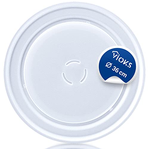 VIOKS Mikrowellen Teller Drehteller Ersatz für Whirlpоol 481946678348 / Mikrowellen Teller Glas 360mmØ / Glasplatte Mikrowelle/Mikrowelle Drehteller von VIOKS