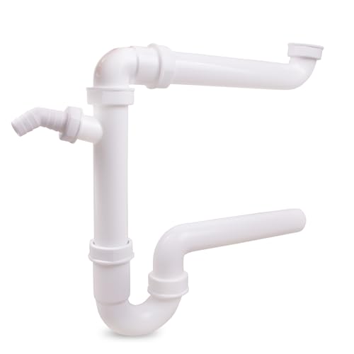 VIOKS Röhrengeruchsverschluss 1 1/2 Zoll Raumsparsiphon mit waagerechtem Abgang 40 mm für Waschbecken oder Waschtisch VIOKS Röhrengeruchsverschluss 1 1/2 Zoll Raumsparsiphon mit waagerechtem Abgang 40 mm für Waschbecken oder Waschtisch von VIOKS