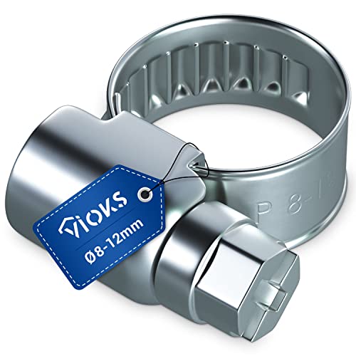 VIOKS Schlauchschelle Rohrschelle Schellen Poolschlauch Schlauchschellen 1x 8-12mmØ 9 mm für Schlauch Wasserschlauch Waschmaschine Pool/Schlauchklemme Rohrschelle 1 Zoll Benzinschlauch 10mm von VIOKS