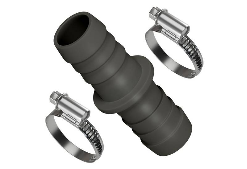 VIOKS Schlauchverbinder Verbindungsstück Ablauchschlauchverbinder, mit 2 Schlachschellen 18-28mm für Spül- und Waschmaschine von VIOKS