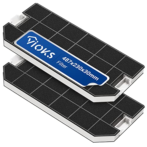 VIOKS Set 2x Kohlefilter Dunstabzugshaube 487x230 mm Ersatz für Bosch Filter 00460367 - Aktivkohlefilter Dunstabzug Filter Dunstabzugshaube von VIOKS