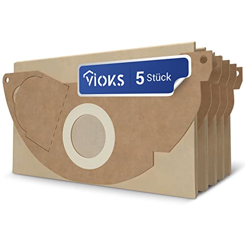 VIOKS Set 5 Stk Staubsaugerbeutel Ersatz für Kärchеr 6.904-322.0 Kärchеr Staubsaugerbeutel, Industriestaubsauger Kärchеr WD2 Beutel Filtertüten von VIOKS