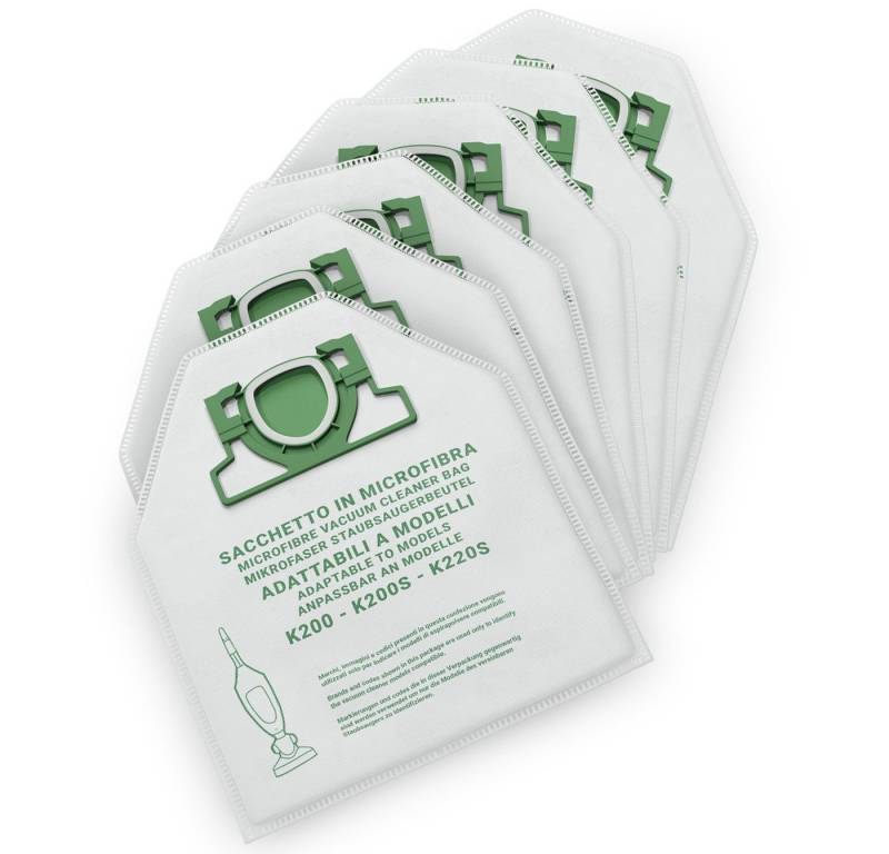 VIOKS Staubsaugerbeutel Filterbeutel Ersatz für Vorwerk Filtertüten aus Mikrofaser, 6 St., für VK200 Staubsauger von VIOKS