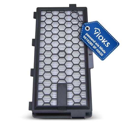 VIOKS Staubsaugerfilter Ersatz für Miеle SF-HA 50 SF-AH50 9616280 - Abluftfilter Motorfilter Schwarz passend für Miеle Parquet Twister XL S4 S5 S6 S8 Ecoline Bodenstaubsauger von VIOKS