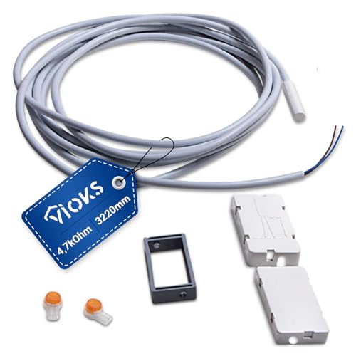 VIOKS Temperatursensor Verdampfer - Temperaturfühler Ersatz für Liеbherr 9590206 4,7kOhm Victron Fühler Wasserdicht Sensor Thermometer Temperatur Sensor Kühlschrankthermometer Gefrierschrank von VIOKS