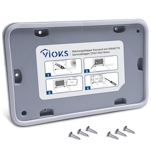 VIOKS Wartungsklappe - Serviceklappe Ersatz für Bosch 00646776/646776 Reparatursatz Set & Ersatzteile für Bosch Trockner - Serie 6 Serie 8, Siemens Wärmepumpentrockner - IQ300 IQ500 IQ700 IQ800 von VIOKS