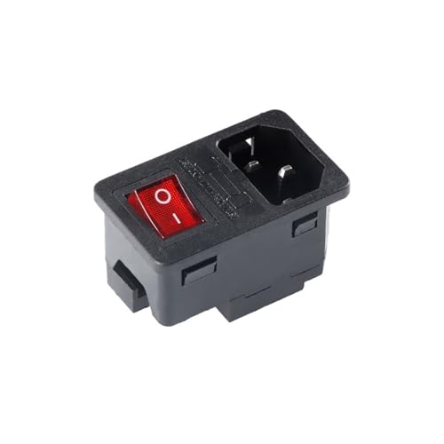 VIOLK 1PCS AC-14-F16 vollkupfer integrierte steckdose DB-8-8 AC-14-F19 AC-01 geeignet für KCD1 10A stecker, KCD4, KCD3 steckdose (Weiß, Wippschalter, Druckknopf, AUF-AUF-AN) von VIOLK
