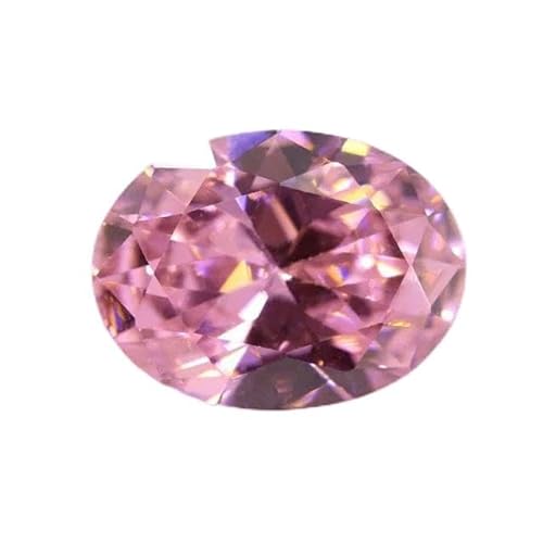 Kubischer Zirkonia-Stein, mehrfarbig, ovale Form, Brillantschliff, lose CZ-Steine, synthetische Edelsteine, Perlen für Schmuck, 2 x 3–13 x 18 mm, AAAAA-Pink-4 x 6 mm, 50 Stück von VIOLK