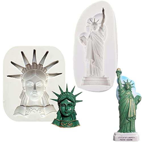 VIONNPPT 2er Set DIY 3D Freiheitsstatue Silikon Schimmel Making Ice Blocks Süßigkeiten Fondant Pralinen Seifen Kuchen Mousse Gelee Kerzen VIONNPPT 2er Set DIY 3D Freiheitsstatue Silikon Schimmel Making Ice Blocks Süßigkeiten Fondant Pralinen Seifen Kuchen Mousse Gelee Kerzen von VIONNPPT