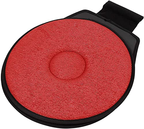 VIONNPPT 360 ° Drehkissen Auto schwenkbarer Rund Sitz Kissen, Car Seat Cushion 360° Rotation Disc Auto Swivel Seat Cushion Easy Transfer (Rot) von VIONNPPT