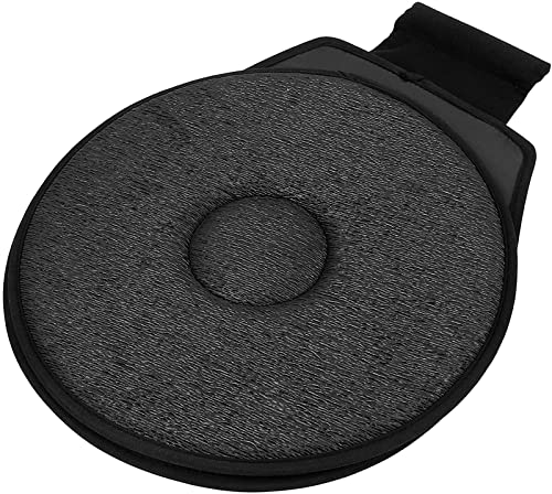 VIONNPPT 360 ° Drehkissen Auto schwenkbarer Rund Sitz Kissen, Car Seat Cushion 360° Rotation Disc Auto Swivel Seat Cushion Easy Transfer (Schwarz) von VIONNPPT