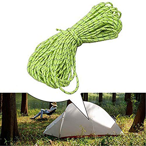 VIONNPPT 50M Reflektierende Schnüre und Seile Seil Abspannseile Leuchten Reflektierend Fluoreszierendes Anleitung Camping Zelt Zeltschnur Allzweckseil Zelt Guy Seil (2,5mm) von VIONNPPT
