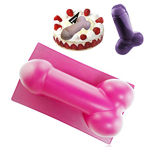 VIONNPPT lustige Cube 3D Penis Backform Silikon Kuchenform, Küche Backen Back- & Tortenbodenformen, Eiswürfel Kuchen Schokolade Seife Fondant Backform Tablett von VIONNPPT